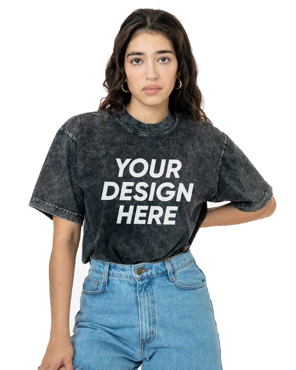 Los Angeles Apparel 1801GDMW | Oversized S/S Mineral Wash Crew Neck 6.5oz