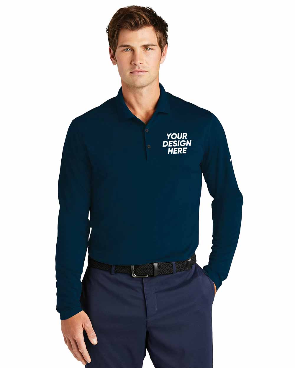 Nike NKDC2104 | Nike Dri-FIT Micro Pique Long Sleeve Polo
