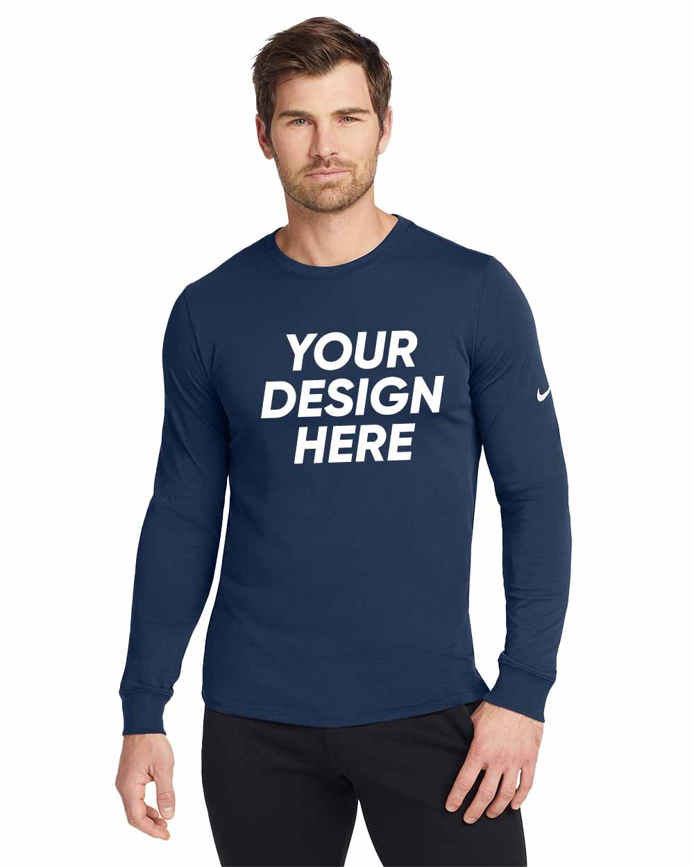 Nike NKBQ5230 | Nike Dri-Fit Cotton/Poly Long Sleeve Tee