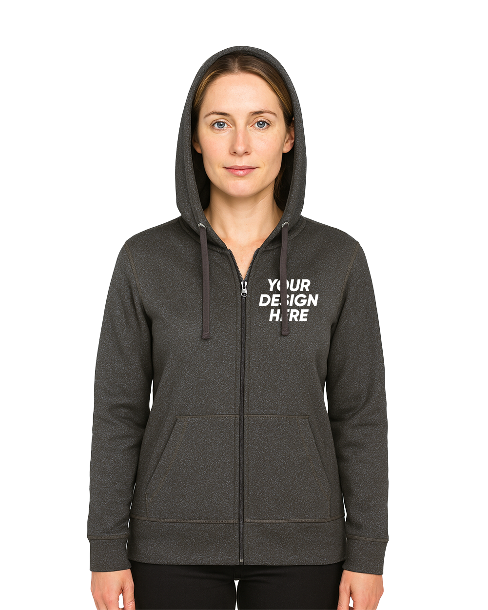 CX2 L00668 | Ladies Polyester Full-Zip Hooded Sweatshirt
