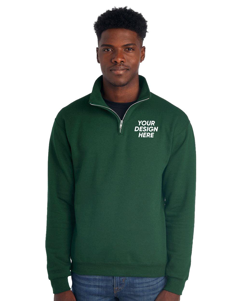 Jerzees 995MR | NublendĀ® Cadet Collar Quarter-Zip Sweatshirt