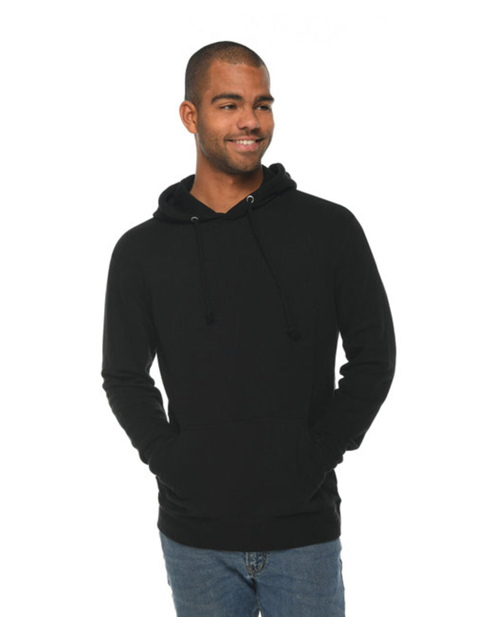 (BLACK) Lane Seven LS13001 | Unisex French Terry Pullover Hooded Sweatshirt