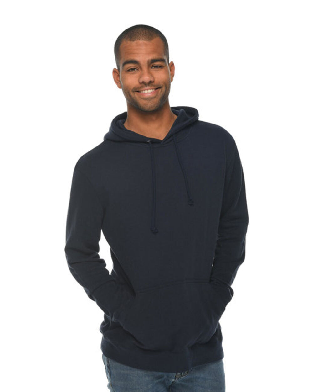 (NAVY) Lane Seven LS13001 | Unisex French Terry Pullover Hooded Sweatshirt