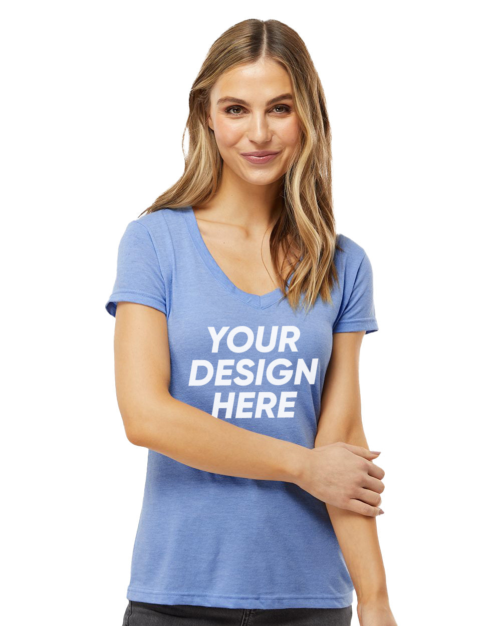 M&O 3542 | Women's Deluxe Blend V-Neck T-Shirt