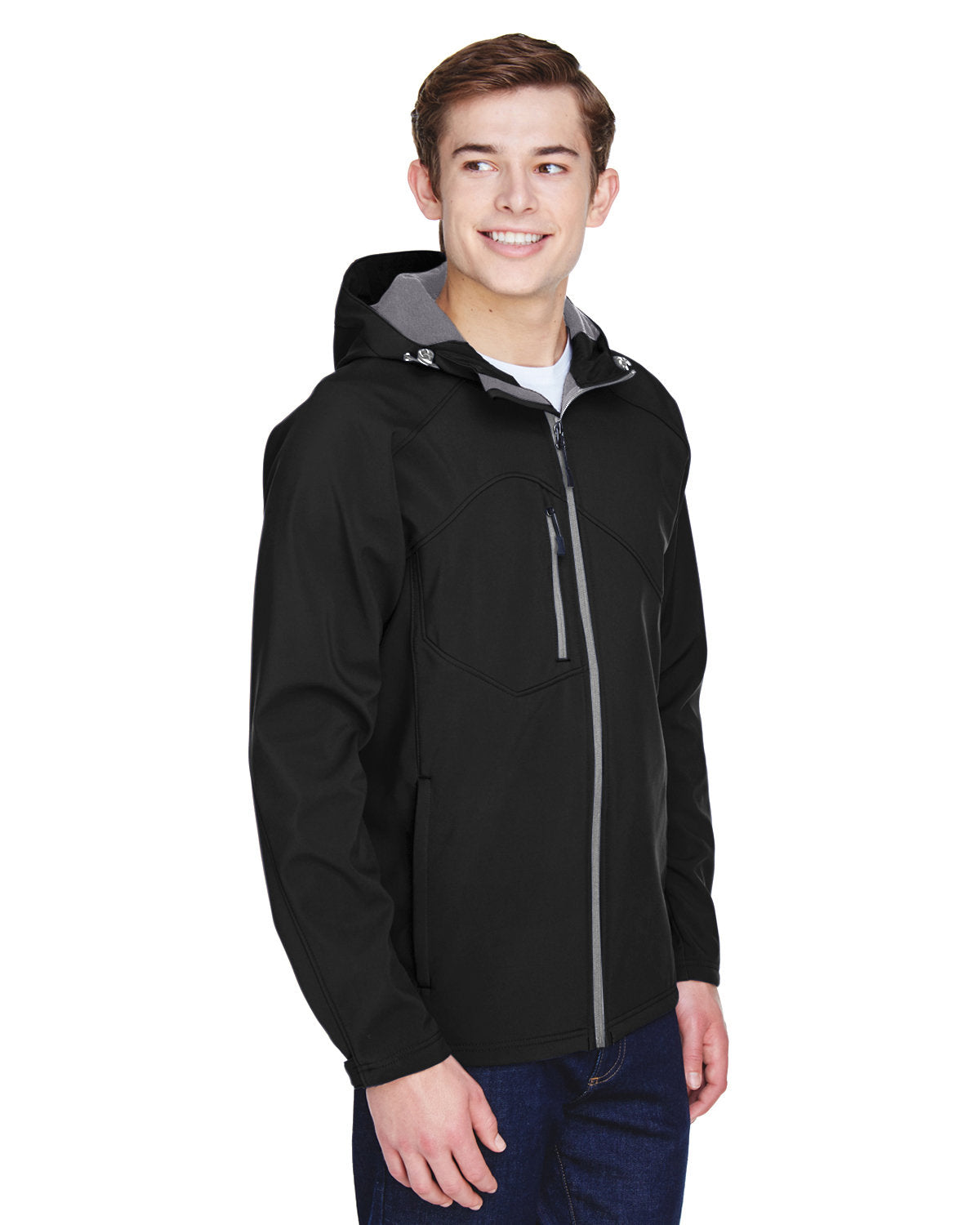 North End 88166 | Men's Prospect Two-Layer Fleece Bonded Soft Shell Hooded Jacket