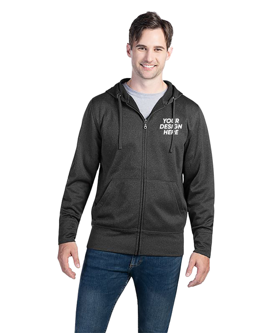 CX2 L00667 | Adult Polyester Full-Zip Hooded Sweatshirt