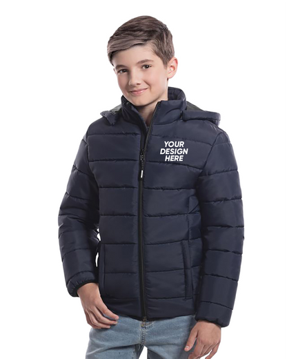 CX2 L0980Y | Youth Puffy Jacket with Detachable Hood