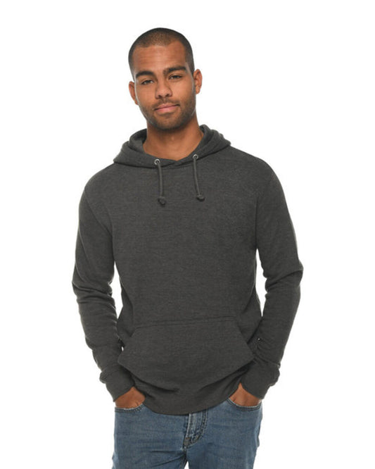 (HEATHER CHARCOAL) Lane Seven LS13001 | Unisex French Terry Pullover Hooded Sweatshirt