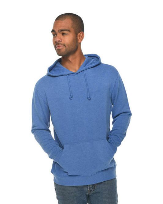 (HEATHER ROYAL) Lane Seven LS13001 | Unisex French Terry Pullover Hooded Sweatshirt