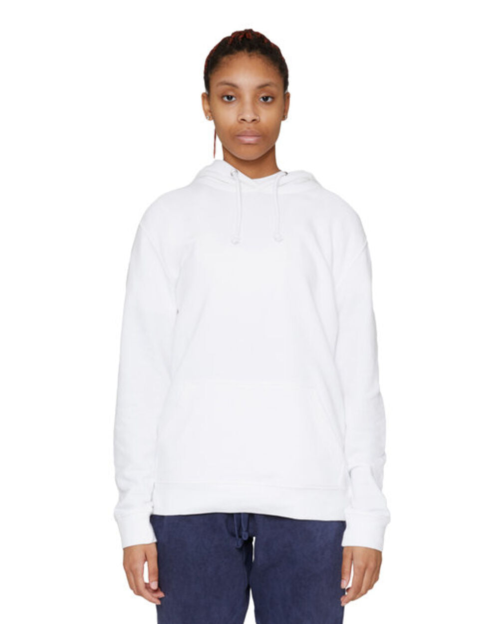 (WHITE) Lane Seven LS13001 | Unisex French Terry Pullover Hooded Sweatshirt