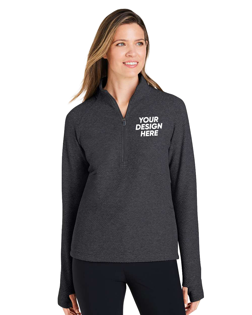 North End NE725W | Women's Spirit Textured Quarter-Zip Pullover