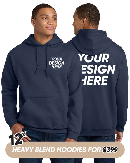 (LOT DE 12 HOODIES) Gildan 18500 | 12 Hoodies Gildan pour seulement 399 $