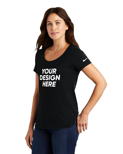 Nike NKBQ5234 | Nike Dri-Fit Cotton poly scoop neck ladies' tee.