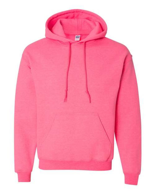 (SAFETY PINK) Gildan 18500 | Heavy Blend Hooded Sweatshirt