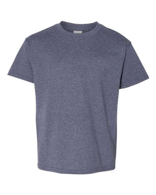 (HEATHER NAVY) Gildan 5000B | Heavy Cotton Youth T-Shirt